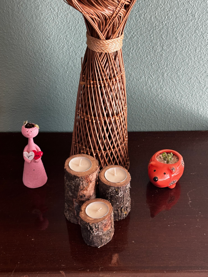 Rustic 3 Tier Lantern Set # 4 (Oak) **S/H Included**