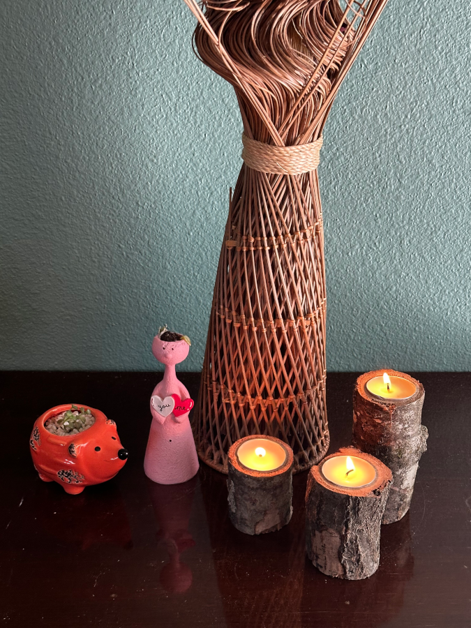 Rustic 3 Tier Lantern Set # 5 (Oak) **S/H Included**