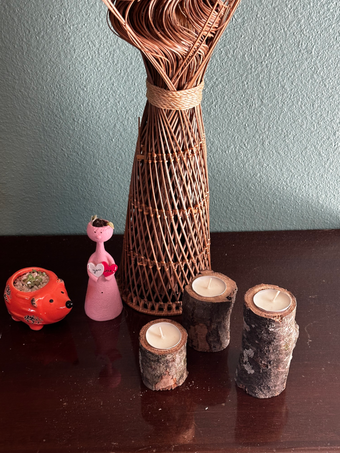 Rustic 3 Tier Lantern Set # 5 (Oak) **S/H Included**