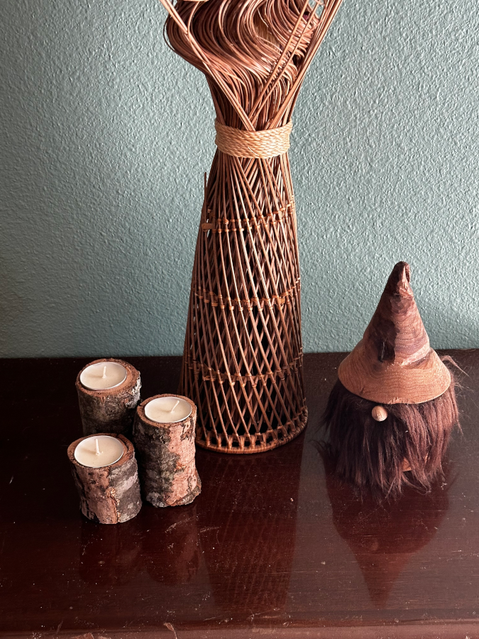 Rustic 3 Tier Lantern Set # 6 (Oak) **S/H Included**