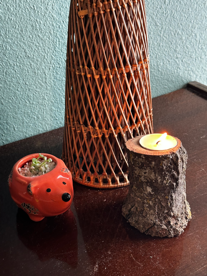 Single Rustic Tea Light Lantern #1 (Oak)  ***S/H Included***