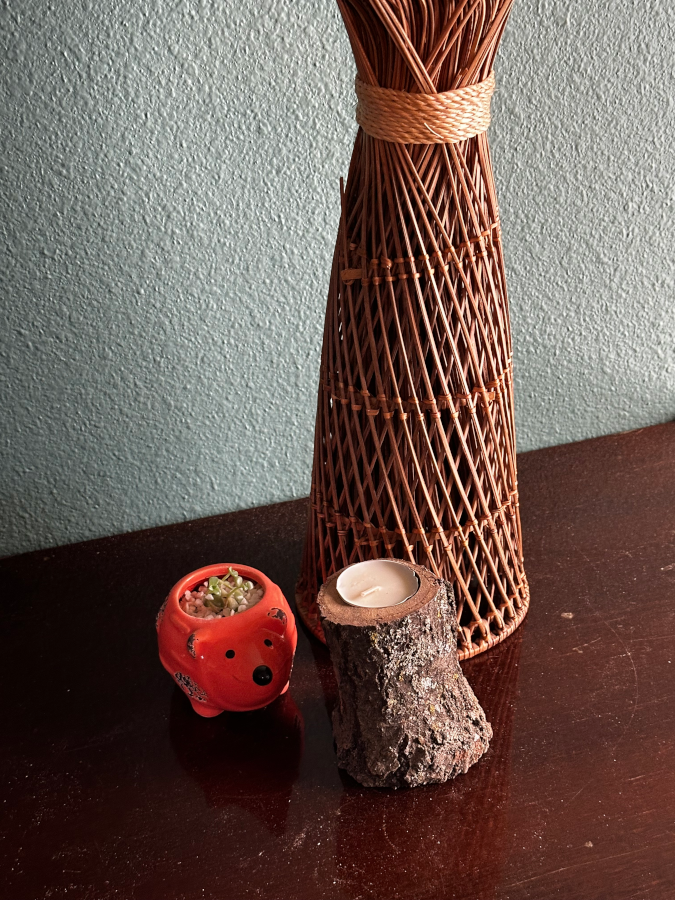 Single Rustic Tea Light Lantern #1 (Oak)  ***S/H Included***