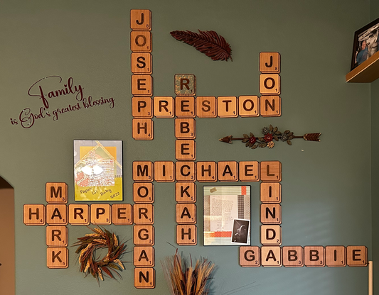 Scrabble Tile Wall Decor